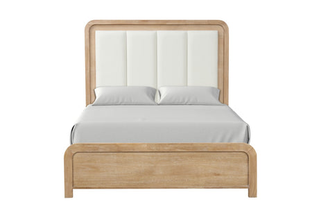 Handforth Natural Upholstered Queen Bed from Furniture of America - Luna Furniture