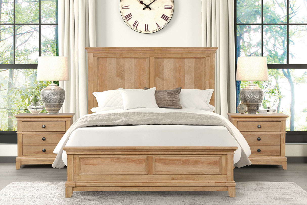 McHenry Natural Oak Queen Bed from Furniture of America - Luna Furniture