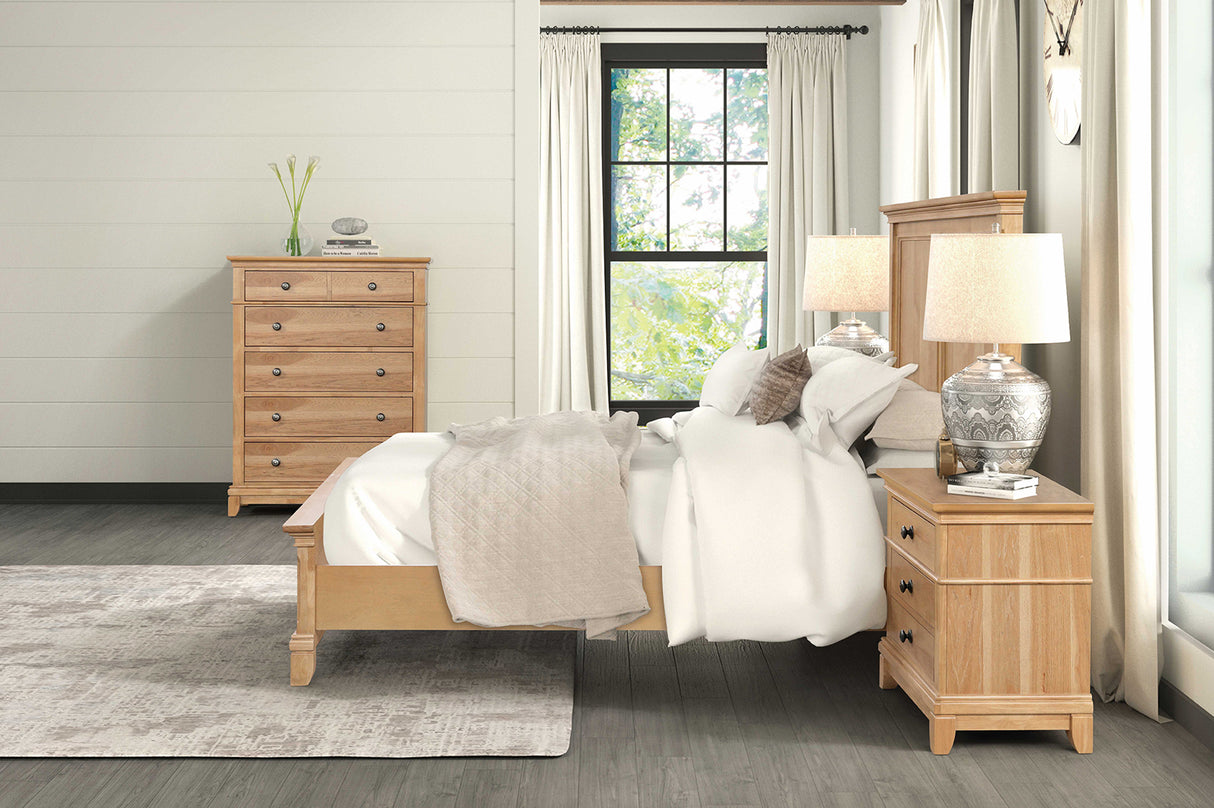 McHenry Natural Oak Queen Bed from Furniture of America - Luna Furniture