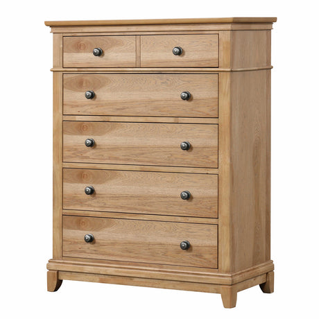 McHenry Natural Oak Chest from Furniture of America - Luna Furniture