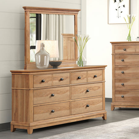 McHenry Natural Oak Dresser from Furniture of America - Luna Furniture