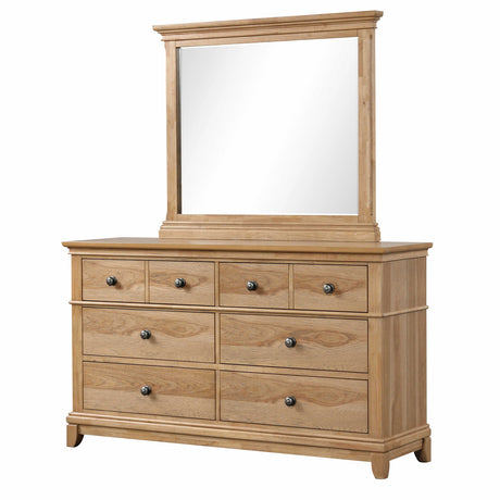 McHenry Natural Oak Mirror (Mirror Only) from Furniture of America - Luna Furniture