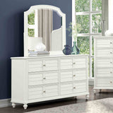 Whitehaven Antique White 5 Pc Queen Bedroom Set from Furniture of America - Luna Furniture