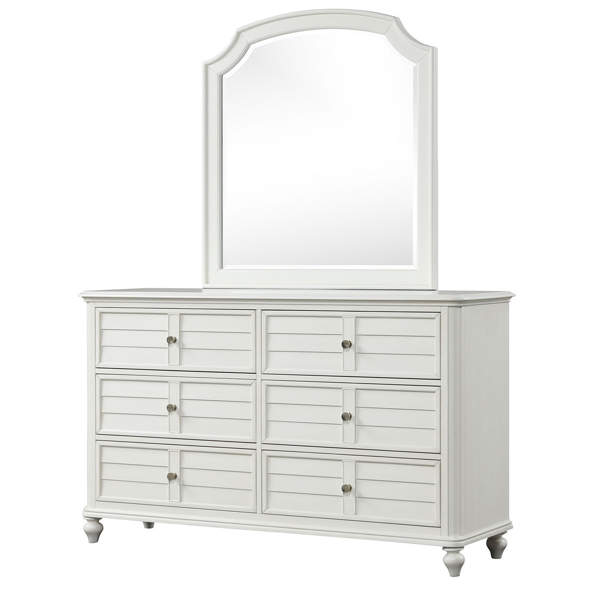 Whitehaven Antique White 5 Pc Queen Bedroom Set from Furniture of America - Luna Furniture