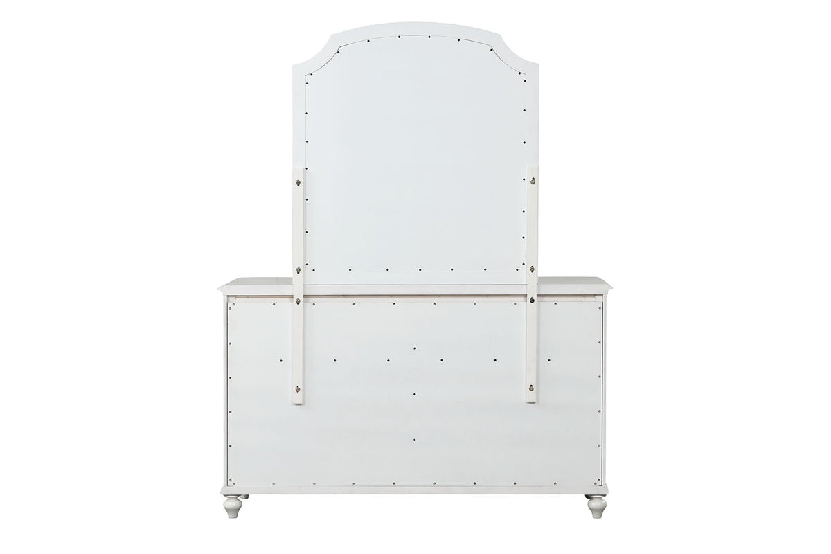 Whitehaven Antique White 5 Pc Queen Bedroom Set from Furniture of America - Luna Furniture
