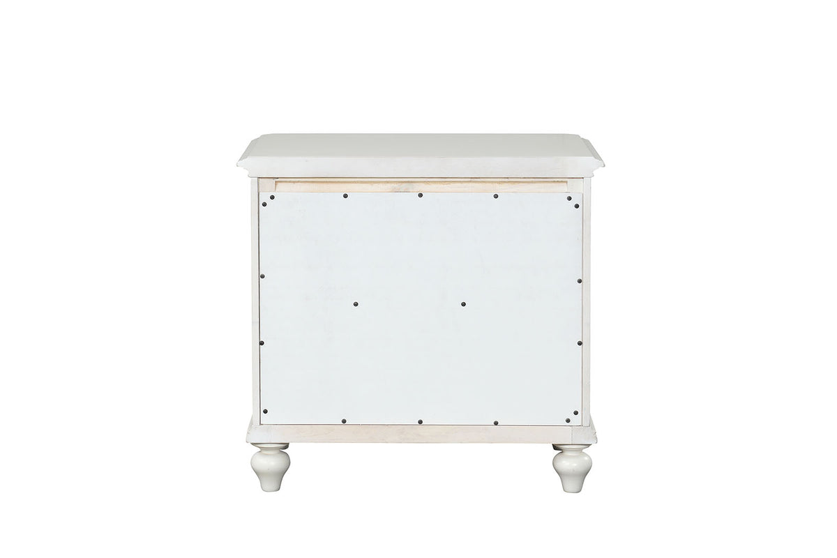 Whitehaven Antique White 5 Pc Queen Bedroom Set from Furniture of America - Luna Furniture