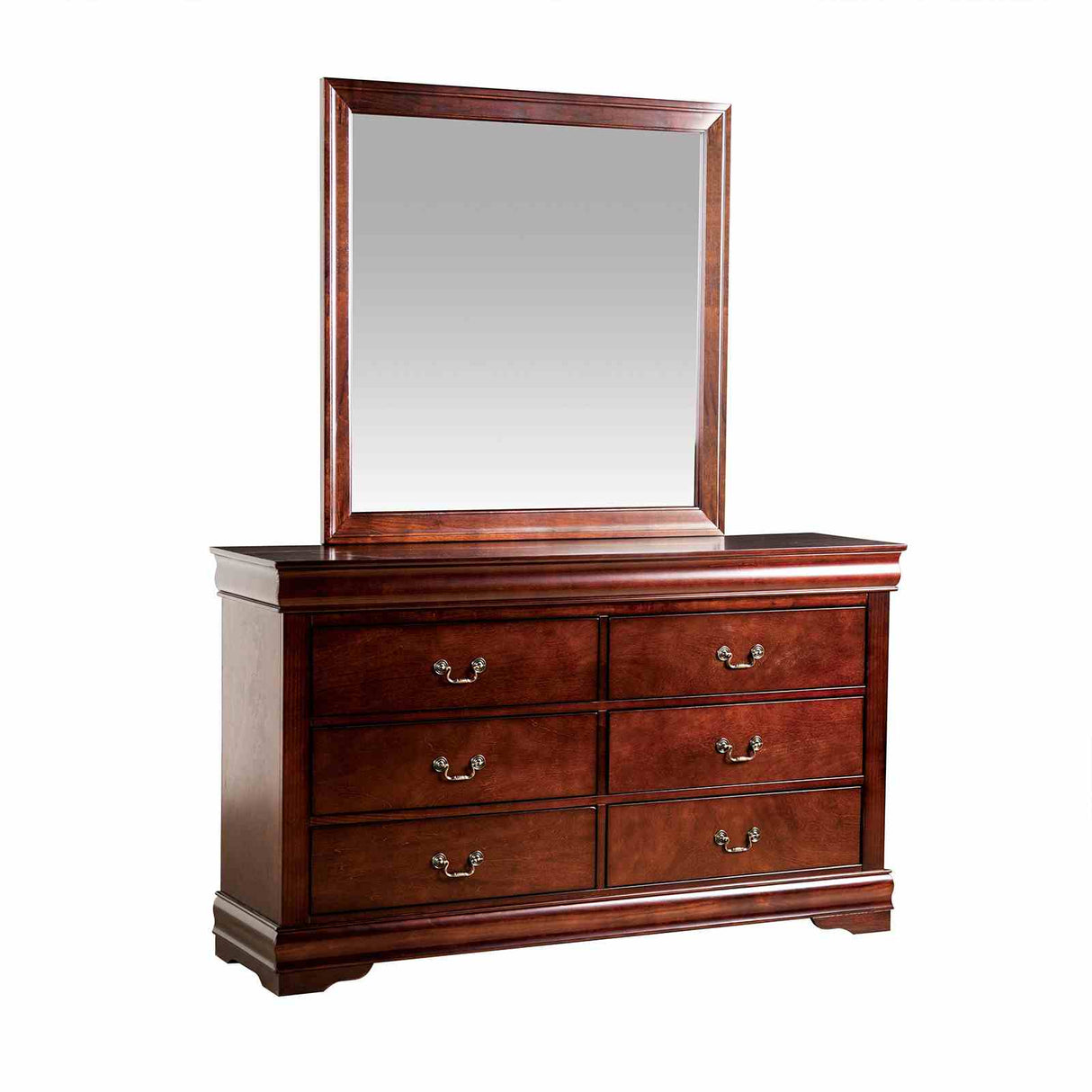 Louis Philippe Dark Cherry Transitional Youth Bedroom Set