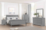 Louis Philippe Gray Queen Bed from Furniture of America - Luna Furniture