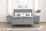 Louis Philippe Gray Queen Bed from Furniture of America - Luna Furniture