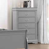 Louis Philippe Gray 5 Pc Queen Bedroom Set from Furniture of America - Luna Furniture