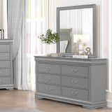 Louis Philippe Gray 5 Pc Queen Bedroom Set from Furniture of America - Luna Furniture