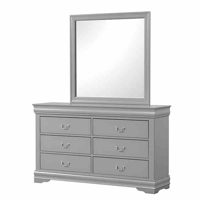 Louis Philippe Gray Dresser from Furniture of America - Luna Furniture