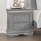 Louis Philippe Gray Night Stand from Furniture of America - Luna Furniture