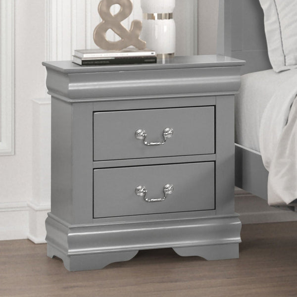 Louis Philippe Gray Night Stand