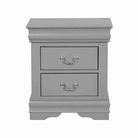 Louis Philippe Gray Night Stand from Furniture of America - Luna Furniture