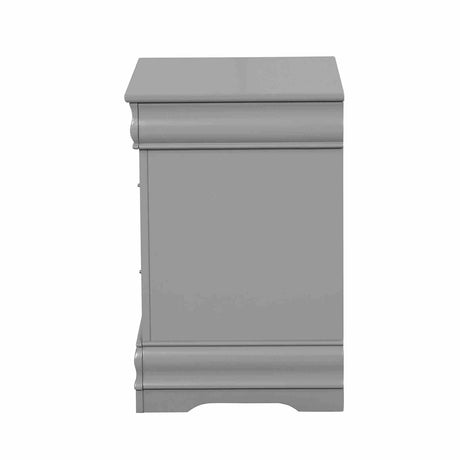 Louis Philippe Gray Night Stand from Furniture of America - Luna Furniture