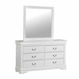 Louis Philippe White Mirror (Mirror Only) from Furniture of America - Luna Furniture