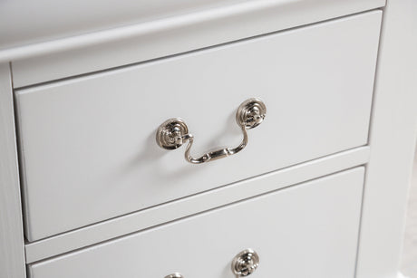 Louis Philippe White Transitional Bedroom Set from Furniture of America - Luna Furniture