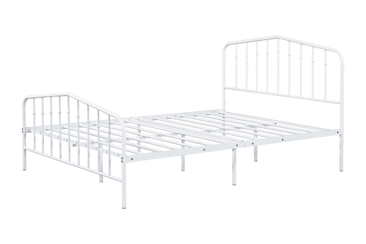 Nicoli White Full Metal Bed from Furniture of America - Luna Furniture