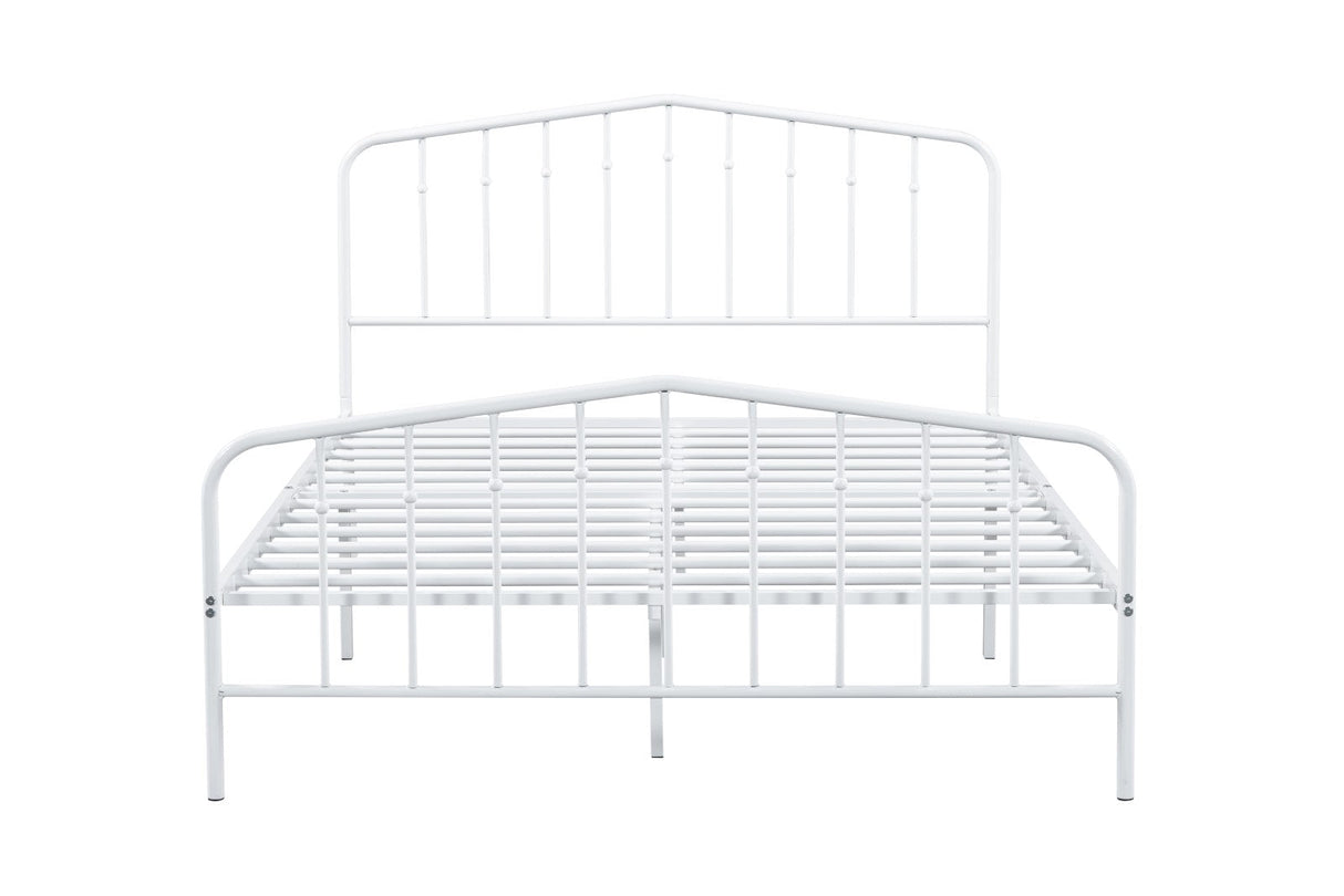 Nicoli White Full Metal Bed from Furniture of America - Luna Furniture