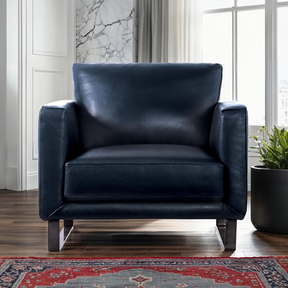 Mezzanotte Midnight Blue Contemporary Living Room Set from Furniture of America - Luna Furniture