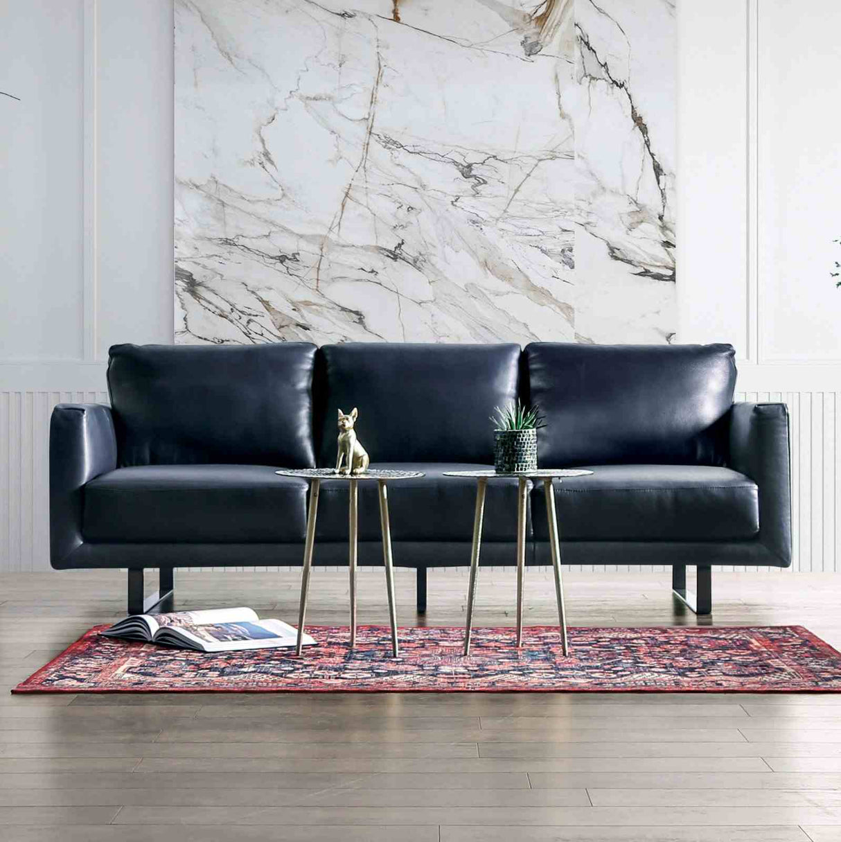 Mezzanotte Midnight Blue Contemporary Living Room Set from Furniture of America - Luna Furniture