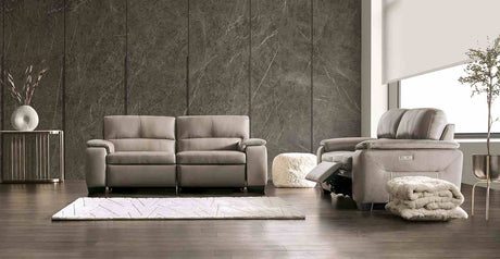 Balderico Taupe Power Reclining Sofa from Furniture of America - Luna Furniture