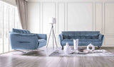 Civellutino Light Blue Sofa from Furniture of America - Luna Furniture
