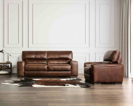 Marsicano Cognac Transitional Living Room Set from Furniture of America - Luna Furniture