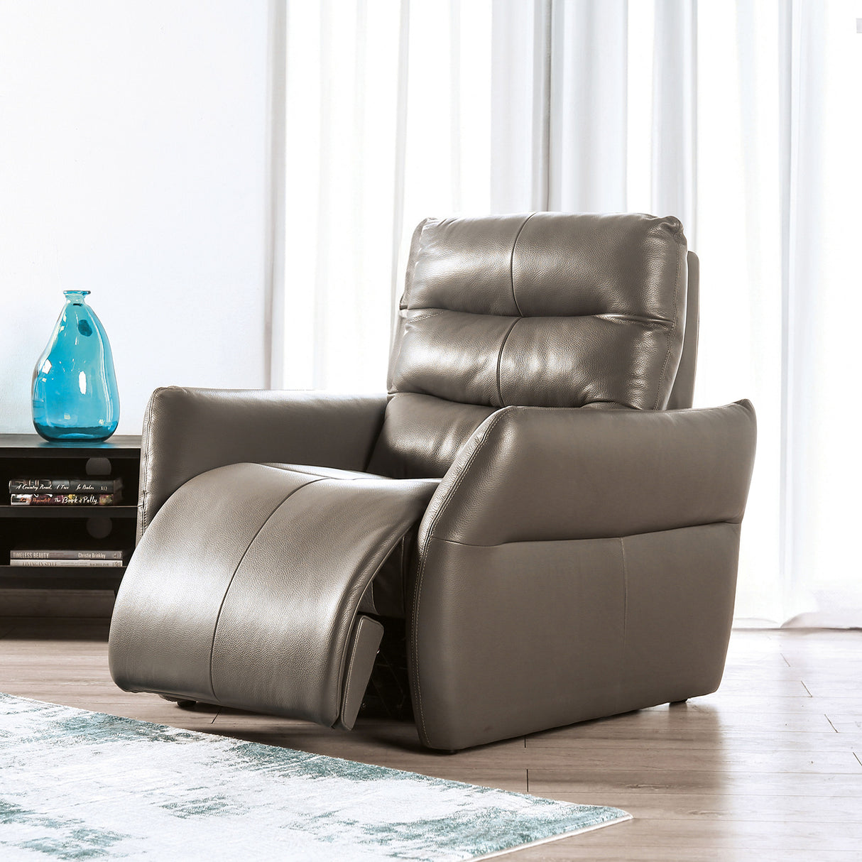 Granucci Gray Power Recliner from Furniture of America - Luna Furniture