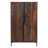 Meridian 35" Wide Tall Bar Cabinet in Capri Sheesham from Home Trends & Design - Luna Furniture