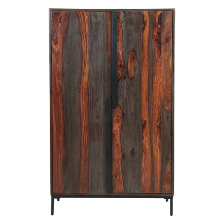 Meridian 35" Wide Tall Bar Cabinet in Capri Sheesham from Home Trends & Design - Luna Furniture