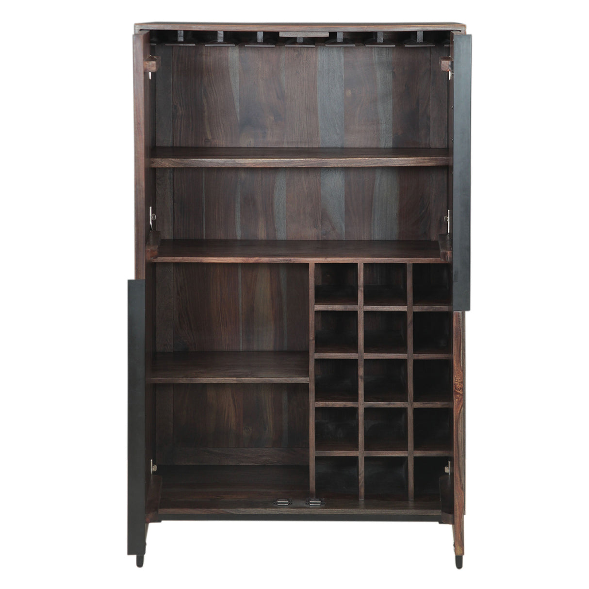 Meridian 35" Wide Tall Bar Cabinet in Capri Sheesham from Home Trends & Design - Luna Furniture