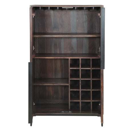 Meridian 35" Wide Tall Bar Cabinet in Capri Sheesham from Home Trends & Design - Luna Furniture