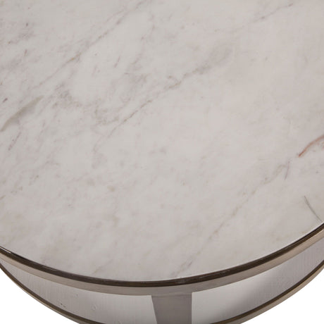Michaelangelo 22" Nesting Side Tables with White Marble Top from Home Trends & Design - Luna Furniture