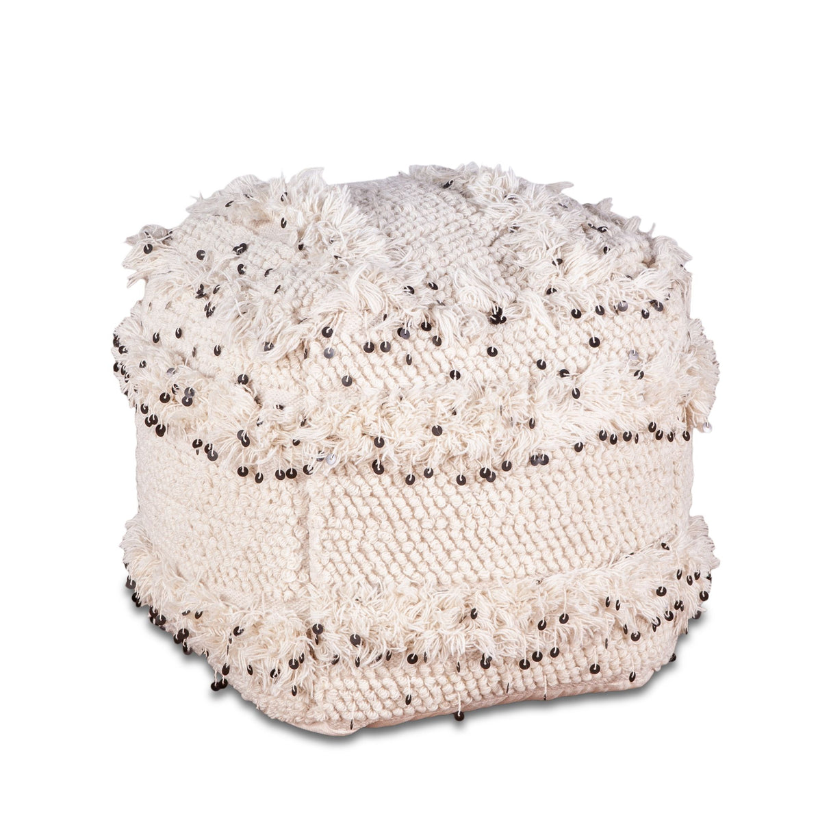 Marrakech 18" Accent Ottoman in Moroccan Sequined from Home Trends & Design - Luna Furniture