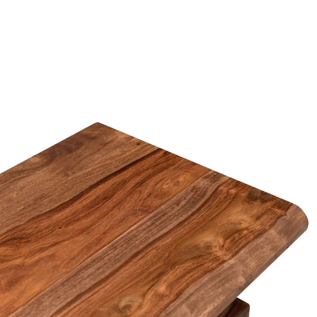 Miles 63" Live Edge Top Media Cabinet in Brownstone from Home Trends & Design - Luna Furniture
