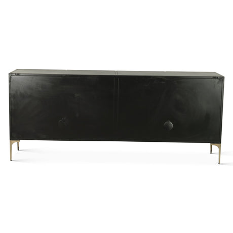 Mojave 83" Four Door Buffet in Desert Patina with Brass Base from Home Trends & Design - Luna Furniture