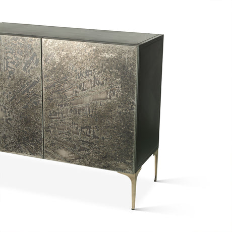 Mojave 83" Four Door Buffet in Desert Patina with Brass Base from Home Trends & Design - Luna Furniture