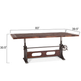 Manchester 84" Adjustable Dining Table in Natural Reclaimed from Home Trends & Design - Luna Furniture