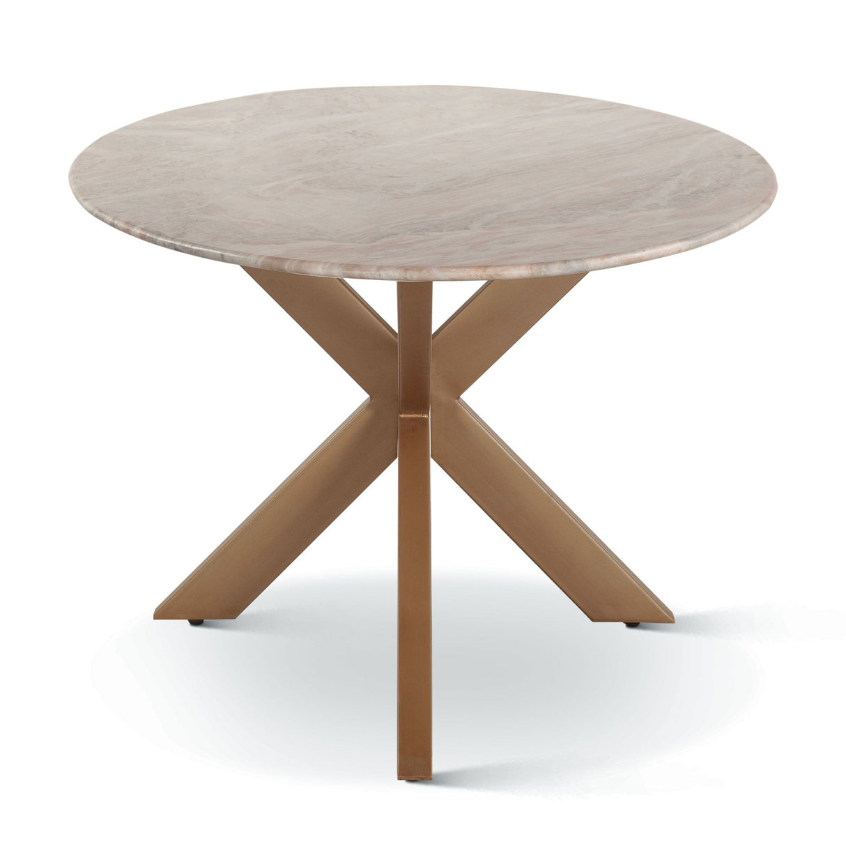 Malibu 70" Oval Dining Table in Sawar Marble with Antique Gold Base from Home Trends & Design - Luna Furniture