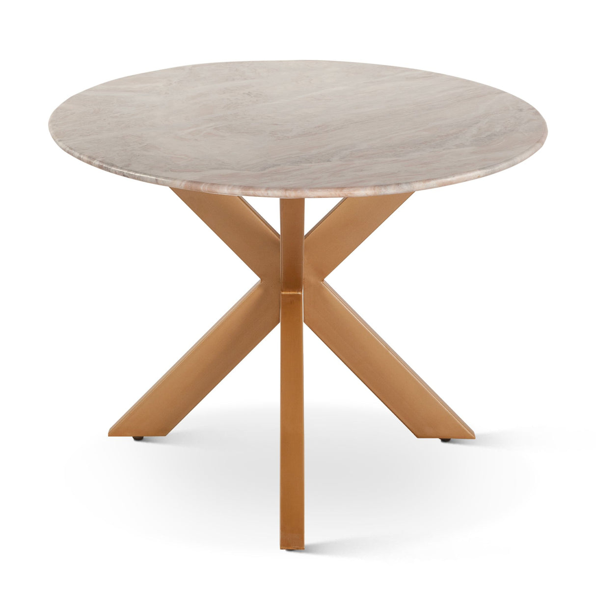 Malibu 90" Oval Dining Table in Sawar Marble with Antique Gold Base from Home Trends & Design - Luna Furniture