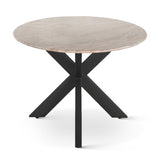 Malibu 90" Oval Dining Table in Sawar Marble with Black Base from Home Trends & Design - Luna Furniture