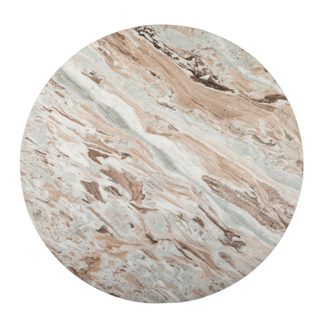 Malibu Antique Gold Sawar Marble Top Round Table from Home Trends & Design - Luna Furniture