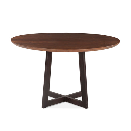 Mozambique 48" Round Dining Table in Walnut and Antique Zinc from Home Trends & Design - Luna Furniture