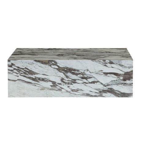 Nile 48" Drum Coffee Table in Calacatta Viola Marble from Home Trends & Design - Luna Furniture