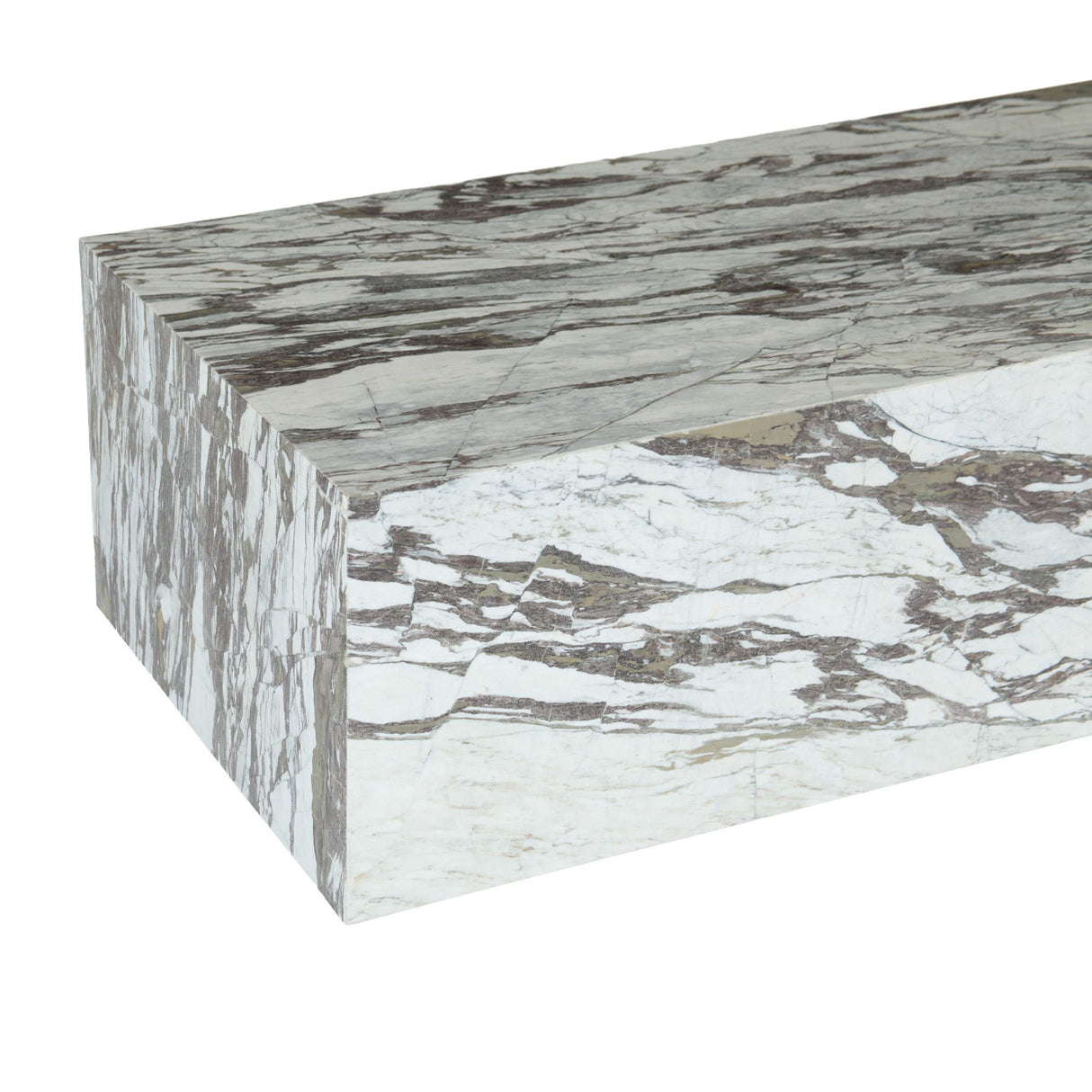 Nile 48" Drum Coffee Table in Calacatta Viola Marble from Home Trends & Design - Luna Furniture