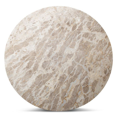 Nile 48" Round Dining Table in Capri Beige Marble from Home Trends & Design - Luna Furniture