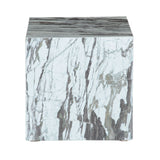 Nile 18" Drum Side Table in Calacatta Viola Marble from Home Trends & Design - Luna Furniture