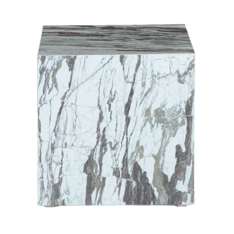 Nile 18" Drum Side Table in Calacatta Viola Marble from Home Trends & Design - Luna Furniture